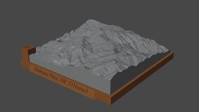 nakanai mtns hp dağ manzara yanardağ arazi çevre doğa fotogrametri yükseklik dem bilim 3d print model - Mito3D