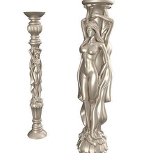 çıplak Kadın sütunlar 3d model stl fbx 3mf biçim cnc oymacılık Antik mimari Athena atlant oyulmuş klasik sütun dekor dış Yunan anıt süs Roma heykel 3d print model - Mito3D