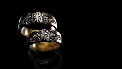 nome anelli gioielli stampabile moda anello oro stlformat rhino 3d print model - Mito3D