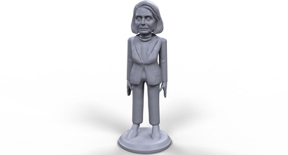 nancy pelosi stylized high quality 3d printable miniature art figure statue people sculpture character human woman women lady politician leader caricature board game tabletop candidate sculptures 3d print model - Mito3D