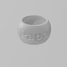 napkin ring papa father dining room houseware house kitchen 3d print model - Mito3D