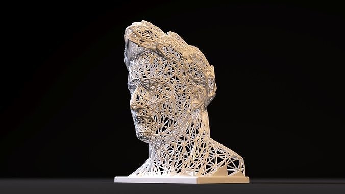 napoléon bonaparte voronoi art statue décor sculpture empereur maison commandant 3D print model - Mito3D