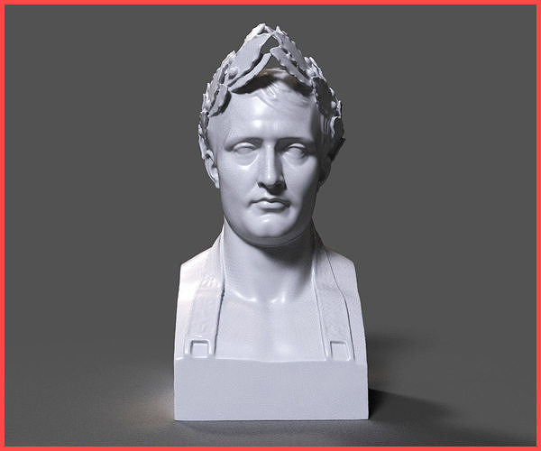 napoleon bust portrait art man people statue face head figurine deco bonaparte antique miniature sculpture decoration decorative sculptures 3D print model - Mito3D