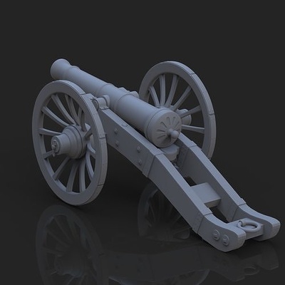 napoleão canhão equipamento roda militares tecnologia ilustração indústria guerra exército stl 3dprinting coleção deco decorativo arte varreduras réplicas 3d print model - Mito3D