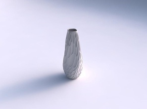 narrow top vase helix bubbles house decor 3d print model - Mito3D