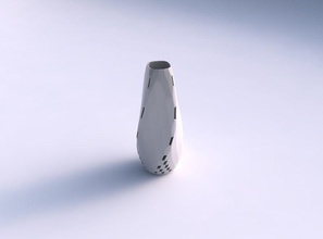 enge top vase-helix-checker Gitter 3 Haus eng vase helix checker grid Dekor 3d print model - Mito3D