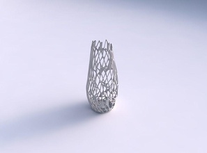 enge top vase helix geknackt twisted Bio-Gitter 3 Haus eng rissig Bio Gitter Dekor 3d print model - Mito3D