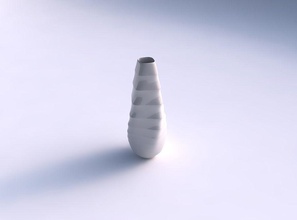eng vase wendel gebogen horizontal abschnitte haus dekor 3d print model - Mito3D