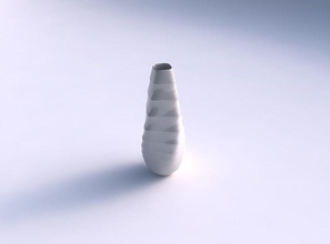 enge top vase-helix-gebogene horizontale Abschnitte Haus eng vase helix gebogen Dekor 3d print model - Mito3D