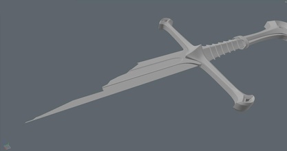 narsil épée lotr elendil aragorn seigneur of anneaux elfique tintement lame loisir diy 3d print model - Mito3D