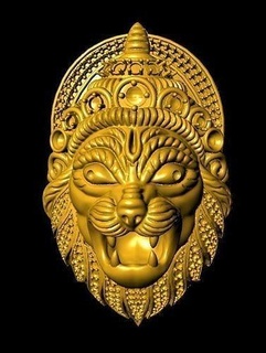 narsingh viso bhagwan krishna signore supremo Dio 3d modello squillare arte sculture gioielleria radha Leone 3d print model - Mito3D
