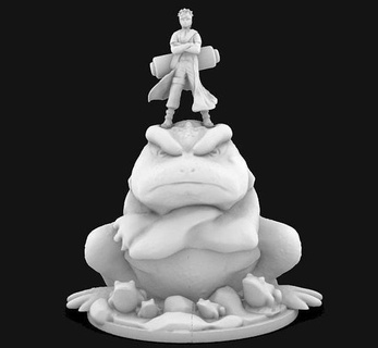 naruto rã monte myoboku diorama escultura estátua arte figura meditação 3dprinter 3d ação esculturas 3d print model - Mito3D