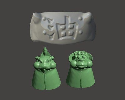 naruto great sage toads -high poly stl 3d printing toad gameqraft games toys 3d print model - Mito3D