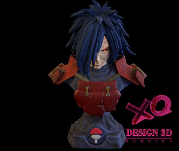 naruto madara bust toy game play anime figure art sculptures 3D print model - Mito3D