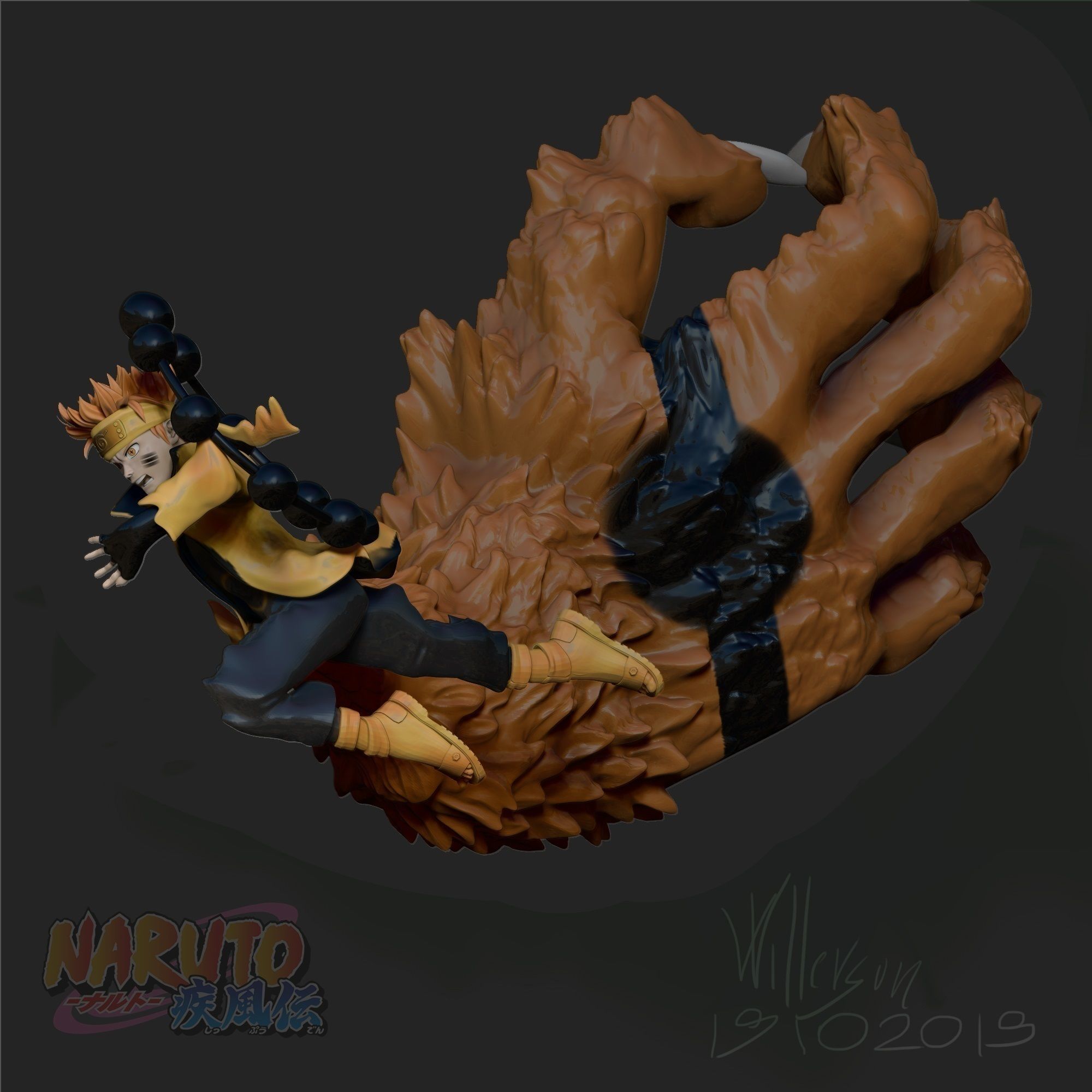 naruto chemins anime manga ninja figure statue sculpture shônem jeux jouets 3D print model - Mito3D