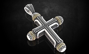 natif de la croix héraldique lily 328 bijoux 3dprinted conception mode or joyau d'impression printabl imprimable l'impression le prototypage d'argent native pendentifs 3d print model - Mito3D