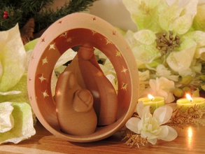 nativity set christmas navidad decor challenge house conifer shine 3d print model - Mito3D