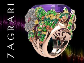 nature ring gold luxury brand jewelry jewellery jewelery platinum diamond gem rings 3d print model - Mito3D