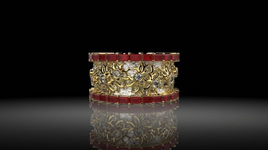 la naturaleza del anillo de gema baguette joyería lujo oro los anillos moderno imprimible plata gem joya brillante diamante sterling diamant varios modelos 3d print model - Mito3D