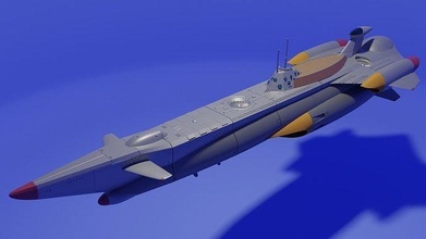 nautilo nadia secreto of azul agua submarino buque guerra modelo juegos juguetes 3d print model - Mito3D