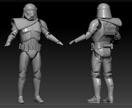 naval phase 2 purge trooper one12 scale stl files commando clone combat person op star wars republic force saber jedi order66 stormtrooper vader blackseries knight of old kotor phase2 hobby diy 3d print model - Mito3D