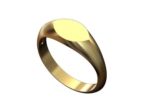 navette forma sigillo squillare occhio gioielleria stampabile oro argento sterlina anello menring moda lusso moderno minimalista semplice dichiarazione Accessori classico anelli 3d print model - Mito3D