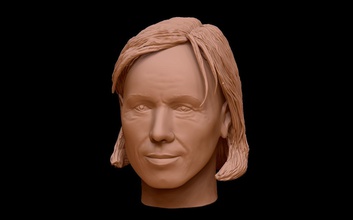 navratilova art woman tennis head 3d print sculptures 3d print model - Mito3D