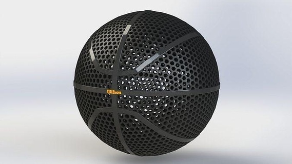 nba basketball wilson airless ball sport sports equipment jordan game games toys 3d print model - Mito3D