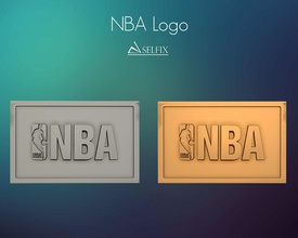 nba logo sollievo pallacanestro arte sculture segni loghi 3d print model - Mito3D