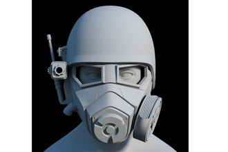 ncr ranger helmet follout videogame game character combat hobby diy robotics 3d print model - Mito3D