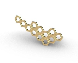 halskette Pedant Honig Gips Gold Silber Mode einfach modern Natur Biene Schmuck Anhänger 3d print model - Mito3D