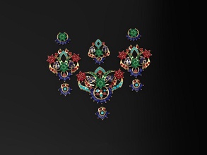 Halskette Design Blume gestalten Kunst abstrakt Schmuck Halsketten 3d print model - Mito3D