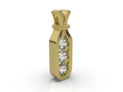 Halskette Schmuck Gold Silber Anhänger Diamant druckbar Juwel Ringe Ring Sterling Hochzeit Engagement brillant Halsketten 3d print model - Mito3D