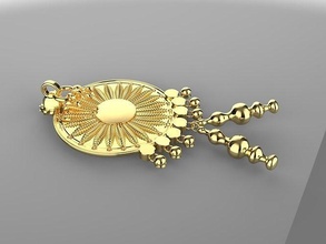collana oro pendente gioielleria catena platino argento gemma diamante squillare moda lusso sterlina prototipazione 3d print model - Mito3D