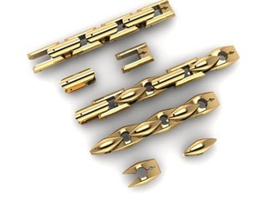 el collar la joyería de oro latón acero metálico acristalamiento los collares 3d print model - Mito3D