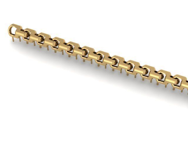 colar ouro metálico isolado aço joalheria colares 3D print model - Mito3D