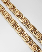 collar s oro cadena enlaces joyería joya tejido lujo diseño elegante arte collares 3d print model - Mito3D