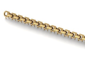 collar oro cadena metálico escritorio aislado acero joyería joya collares 3d print model - Mito3D