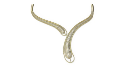 necklace jewelry gold diamond jewel fashion wedding jewellery necklaces 3d print model - Mito3D