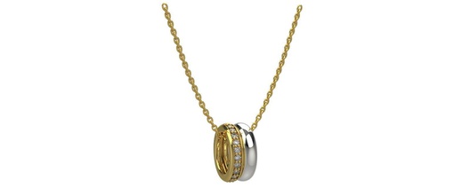 colar anel joalheria ouro prata diamante jóias branco colares imprimível brilhante pingente 3d print model - Mito3D