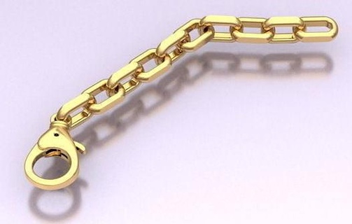 necklace 3d model gold chain link jewelry silver necklaces 3d print model - Mito3D