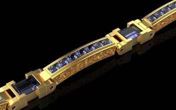 Collier 4213 colliers or argent luxe gemme brillant bijoux pendentif diamant bague imprimable mode beauté boucle d'oreille bracelet saphir 3d print model - Mito3D