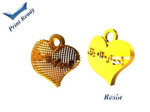 necklace arabic text - iraqi lovers 2 shapes jewelry heart dotted dot mesh necklaces 3d print model - Mito3D