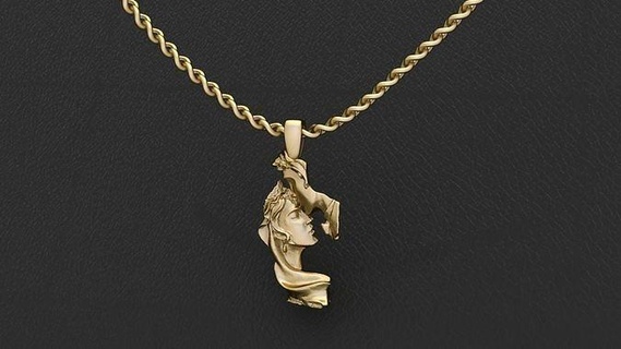 necklace kiss pendant jewelry necklace jewelry jewel gold necklace jewelry pendant pendants printable silver pendant wedding jewellery pendant necklace gold platinum luxury fashion necklaces fashion beauty man woman  3d print model - Mito3D