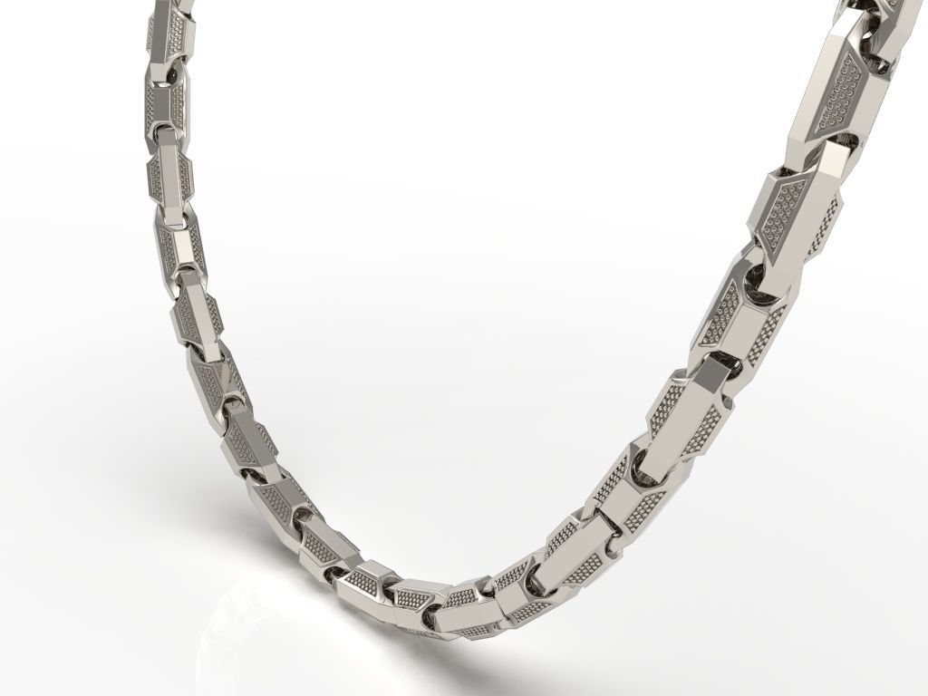 collana uomini catena gioielleria moda oro platino splendente argento collane 3D print model - Mito3D