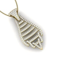 necklace pendant printable gem wedding engagement jewel jewellery diamond silver heart long gold white brilliant platinum luxury precious pendants jewelry 3d print model - Mito3D