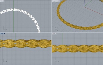 necklace rope jewelry gold printable necklaces 3d print model - Mito3D
