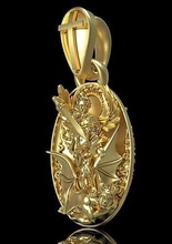 necklace saint michael protect us 3d print casting archangel keaton lucifer moreno jewelry fashion necklaces 3d print model - Mito3D