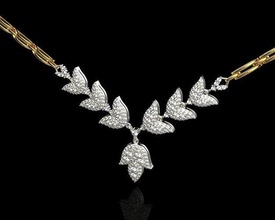 collares in oro 19 joya joyería anillo anillos boda compromiso diamante brillante canalla platino imprimible plata diseño lujo collar 3d print model - Mito3D