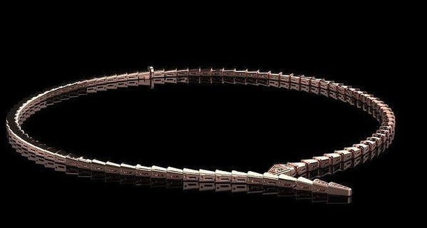Halsketten Schlange neclaces Ring Gold Schmuck Silber Halskette Anhänger druckbar Diamant Juwel Armband Ringe Zusammenstoß Liebe 3d print model - Mito3D